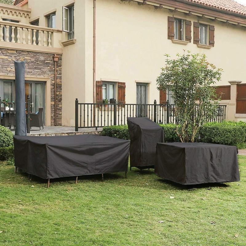 Waterproof Outdoor Furniture Cover - Protects Table and Chairs from Dust and Uv Rays - 90x90x40cm - Black