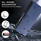 For Samsung Galaxy Z Fold4 5G Leather Texture Phone Case - Pu Tpu - Black