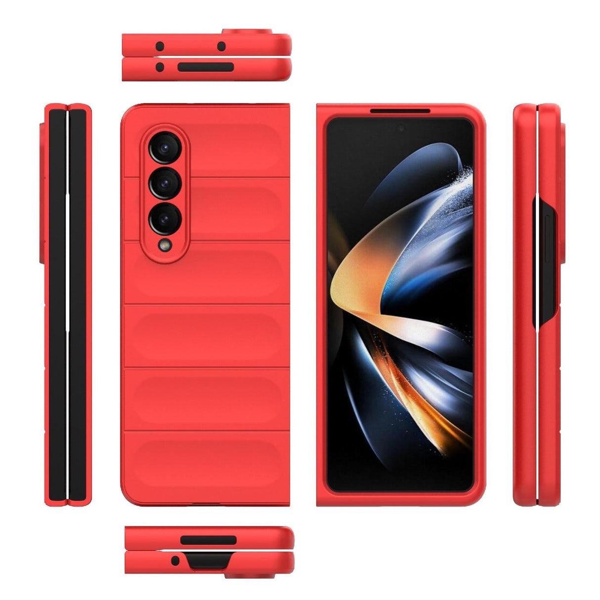 For Samsung Galaxy Z Fold4 5G Foldable Shockproof Phone Case with Magic Shield - Slim Design - Black