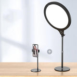 Large Desktop Beauty Fill Light Bracket for Live Broadcast and Photography - 14.2 Inch & 36cm - Black