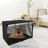 Outdoor Pet Cage Cover - Oxford Cloth Dustproof Rainproof Sunscreen - 124.5x79x84cm - Grey
