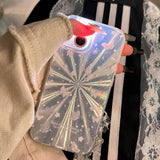 Double Layer Acrylic Tpu Shockproof Phone Case with Fireworks Butterfly Pattern and Star Butterfly Design for Iphone 15 - Top-Down View
