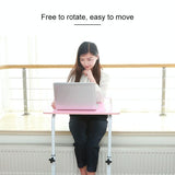 Portable Wood Laptop Desk - Removable & Bedside - Hc0227A - Low Angle