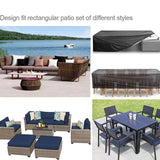 Waterproof Outdoor Furniture Cover for Garden Table and Chairs - 315x160x74cm