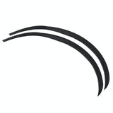 2 Pcs 45Cm Car Stickers Rubber Large Round Arc Strips Universal Fender Flares Wheel Eyebrow Decal Sticker Eyebrow Car-Covers Black Striped Round Arc Strips - 75 X 2Cm