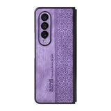 For Samsung Galaxy z Fold4 5G Embossed 3d Skin Texture Phone Case - Sleek Design - Black
