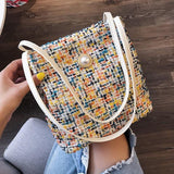 Black Woolen Knit Bucket Bag For Women - Black Onesize