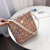 Black Woolen Knit Bucket Bag For Women - Black Onesize - Extra Image