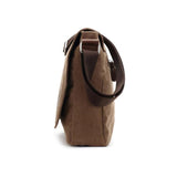 Men Canvas Shoulder Bag Versatile Crossbody Messenger Black - 45-Degree Angle