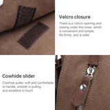 Men Canvas Shoulder Bag Versatile Crossbody Messenger Black - Low Angle