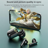 Wireless Bluetooth Earphones with Charging Box - T9 Sport - Close-Up Angle
