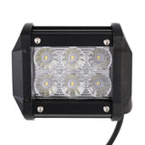 18W 6 Led White Light Floodlight Engineering Lamp / Waterproof Ip67 Suvs Light Dc 10 - 30V Black - Close-Up Angle