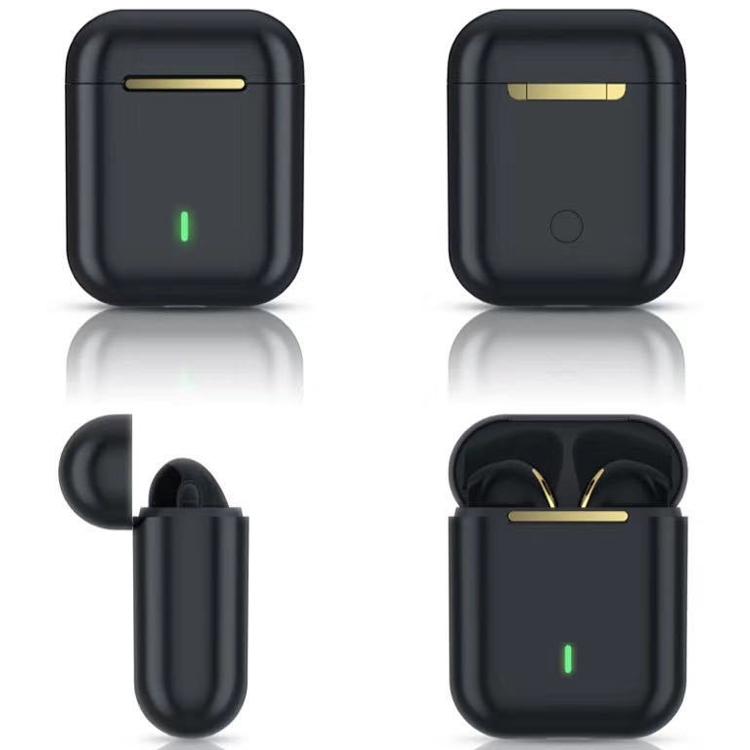 Wireless Binaural Bluetooth Earphones with Charging Box - J18 - Black