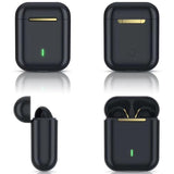 Wireless Binaural Bluetooth Earphones with Charging Box - J18 - Black