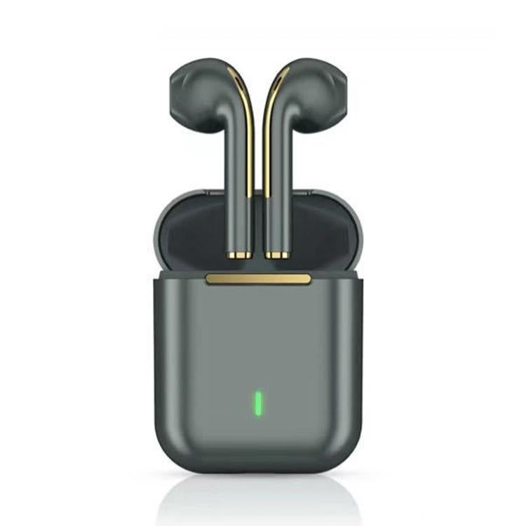 Wireless Binaural Bluetooth Earphones with Charging Box - J18 - Black