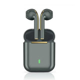 Wireless Binaural Bluetooth Earphones with Charging Box - J18 - Black