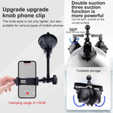 Articulating Magic Arm with Suction Cup Phone Mount - Low Angle