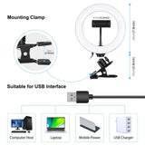 7.9 Ring Selfie Light with Dual Colour Led for Vlogging & Photography - Top-Down View