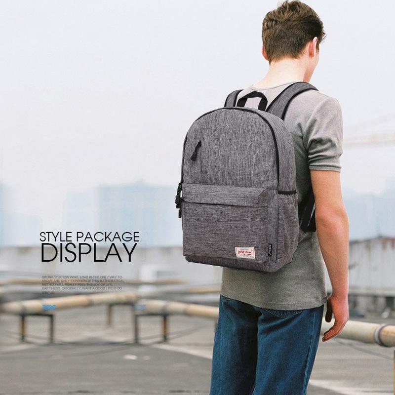 Multi-function Canvas Laptop Backpack - Fits 15.6 Macbook Samsung Sony Dell Alienware Chuwi Asus Hp - 42x29x13cm - Black
