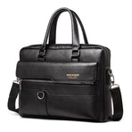 Retro Pu Leather Men Crossbody Bag - Black