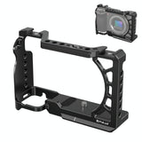 Metal Camera Cage For Sony A6500 / A6400 / A6300 / A6000 - Stabilizer Rig Black - Front View