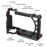 Metal Camera Cage For Sony A6500 / A6400 / A6300 / A6000 - Stabilizer Rig Black - 45-Degree Angle