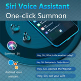 Touch Bluetooth Earphones with Dual Noise Cancellation and Charging Box - Low Angle