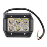 18W Cree 6 Led White Light Condenser Engineering Lamp / Waterproof Ip67 Suvs Light Dc 10 - 30V Black - Front View