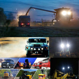 18W Cree 6 Led White Light Condenser Engineering Lamp / Waterproof Ip67 Suvs Light Dc 10 - 30V Black - Low Angle