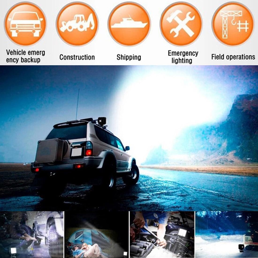 18W Cree 6 Led White Light Condenser Engineering Lamp / Waterproof Ip67 Suvs Light Dc 10 - 30V Black