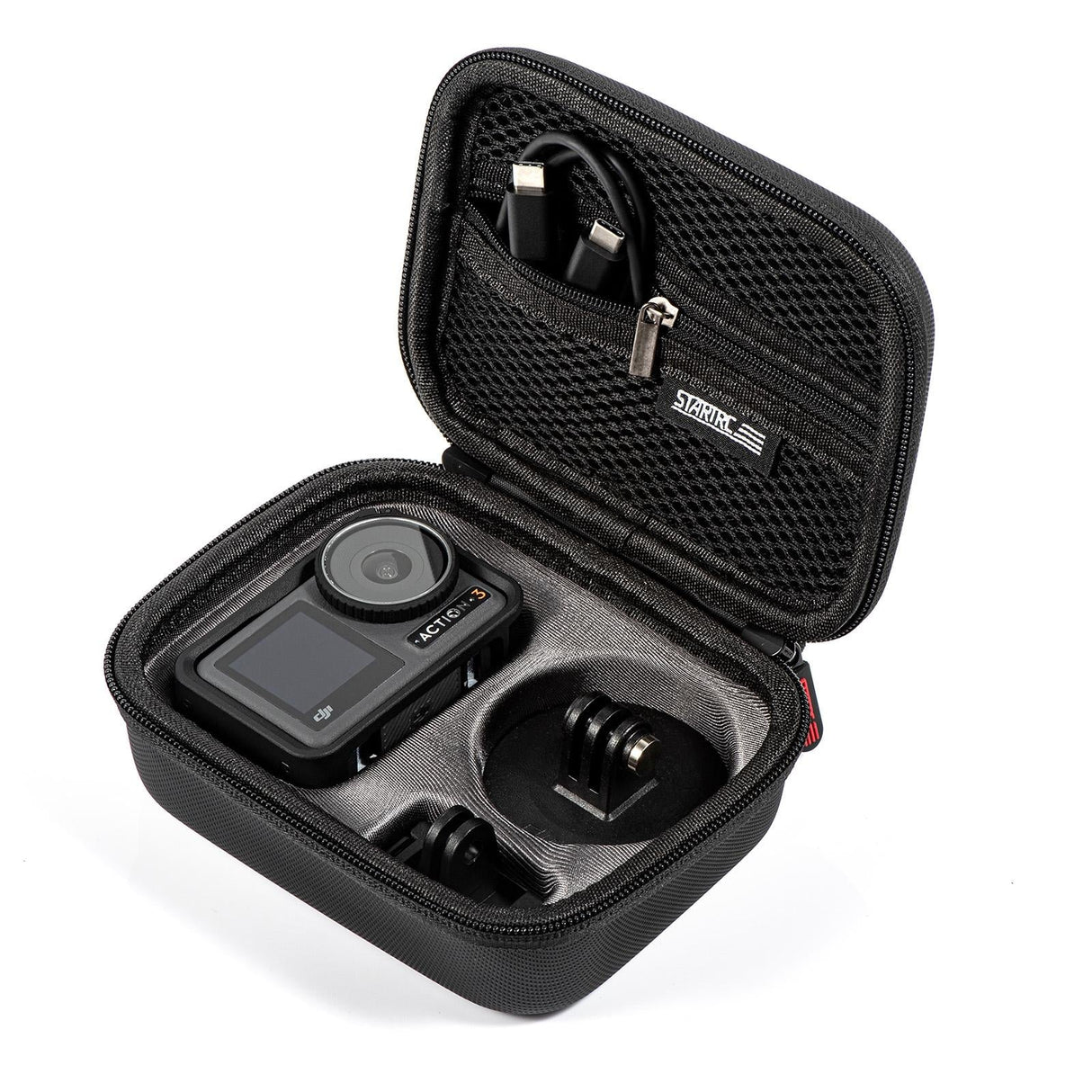 Carry Case with Carabiner and Strap for Cameras