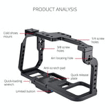 Video Camera Cage Stabilizer For Dji Bmpcc 4K - Black C9 - Close-Up Angle
