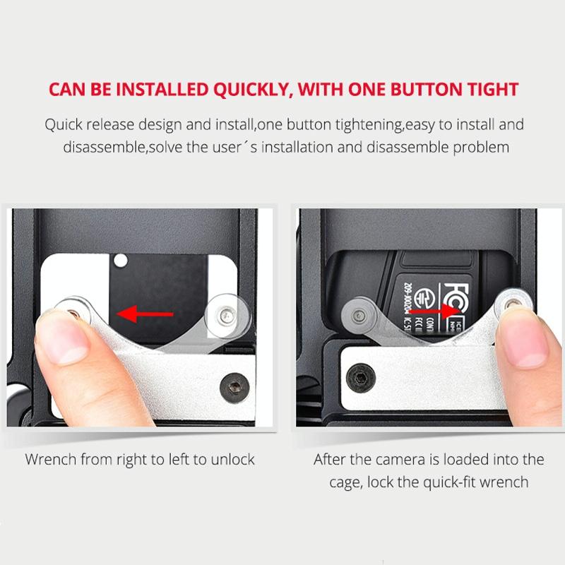 Video Camera Cage Stabilizer For Dji Bmpcc 4K - Black C9