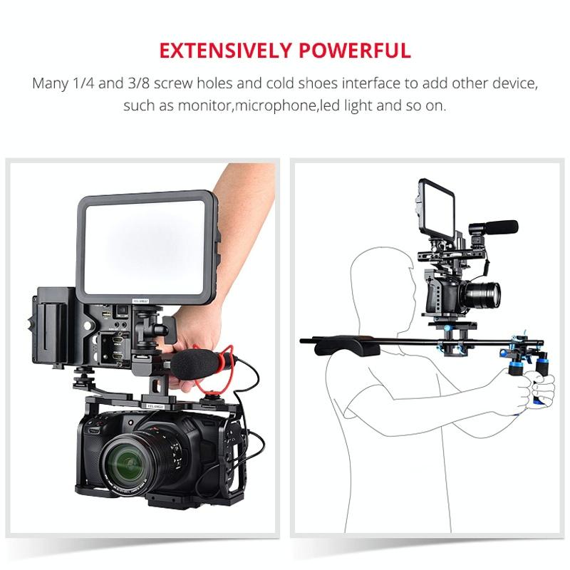 Video Camera Cage Stabilizer For Dji Bmpcc 4K - Black C9
