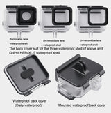 Waterproof Clamp Mount Adapter Kit for Gopro Hero6 / 5 with Back Cover - Top-Down View
