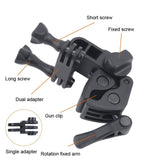 Waterproof Clamp Mount Adapter Kit for Gopro Hero6 / 5 with Back Cover - 45-Degree Angle