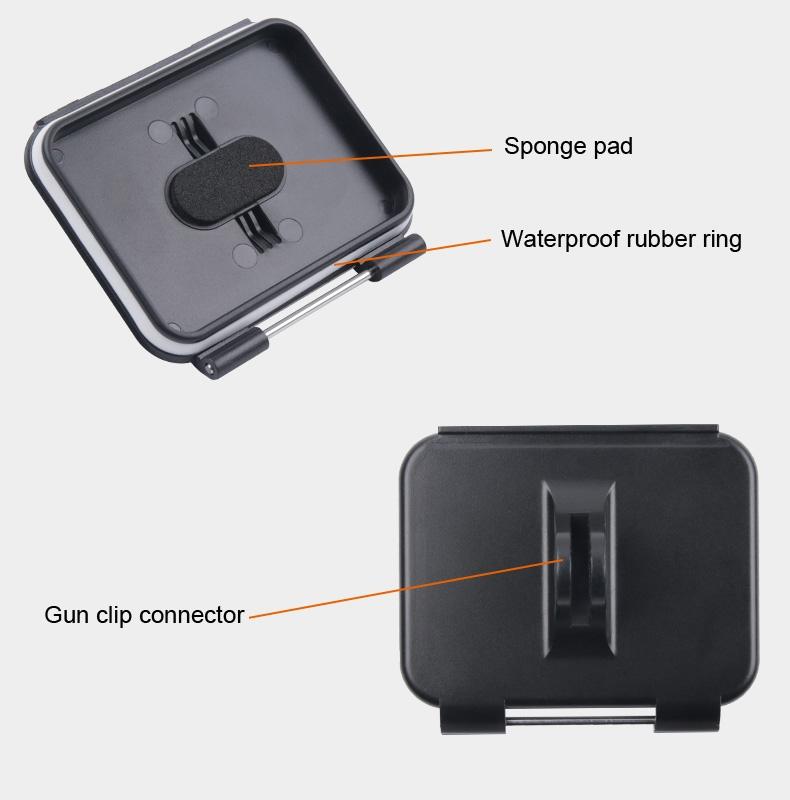 Waterproof Clamp Mount Adapter Kit for Gopro Hero6 / 5 with Back Cover