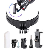 Foldable Action Camera Helmet Mount Kit with j Hook and Phone Clamp