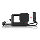 Silicone Protective Case with Wrist Strap and Lens Cover for Gopro Hero12 - Side View