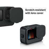 Silicone Protective Case with Wrist Strap and Lens Cover for Gopro Hero12 - Close-Up Angle