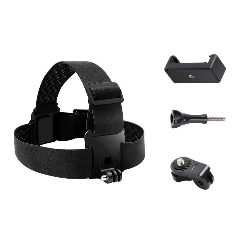 Adjustable Head Strap with Phone Clamp for Gopro and Action Cameras