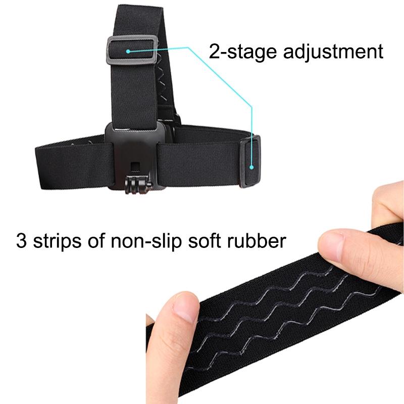 Adjustable Head Strap with Phone Clamp for Gopro and Action Cameras