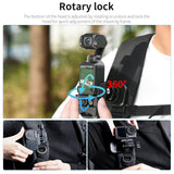360 Degree Rotating Magnetic Backpack Clip Mount - Close-Up Angle