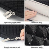 Textured Diamond Laptop Bag - Power - Black - Rear View