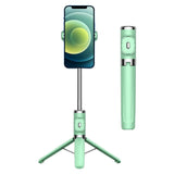 Wireless Selfie Stick with Remote Tripod - Compact Design - Black