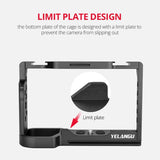 Video Camera Cage Stabilizer - Black for Sony Alpha 7C - Top-Down View