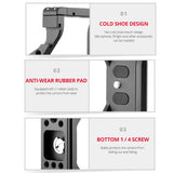 Video Camera Cage Stabilizer - Black for Sony Alpha 7C - Low Angle