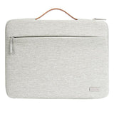 Waterproof Laptop Sleeve Bag With Zipper - Handheld - Black - Front View