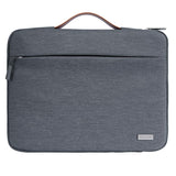 Waterproof Laptop Sleeve Bag With Zipper - Handheld - Black - Rear View