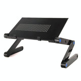 Adjustable Foldable Laptop Stand - Portable Aluminium Alloy - 360 Degree Rotation - Side View